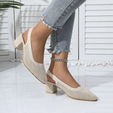 Breakj Weaving High Heels 2025 Autumn New Size Women's Shoes Temperament Fashion