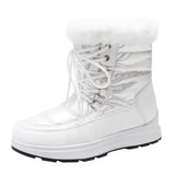 Winter Super Warm Thick Plush Cotton Padded Boots Women Non Slip Waterproof Snow Boots Woman Faux Fur Platform Ankle