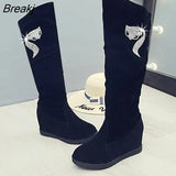 Winter Boots Women Shoes Woman Boots Knee high Boots Winter New Rhinestone Decoration Wild Plus Velvet Thick Snow
