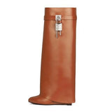 Breakj Autumn And Winter New Locking Slope With Ladies Boots High Heel Tip One-Legged Women's