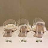Breakj Slippers Women 2025 New Fairy Wind Korean Version Of The First Word Transparent Slippers Crystal And High-Heeled