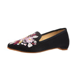 Breakj Single Shoes Cotton Shoes Pointed Shoes Muller Shoes Fashion National Style Women's Single Shoes Embroidered Cloth