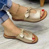 Women Sandals Shoes Open Toe Sandals Women Butterfly-Knot Women'S Shoes Soft Shoes For Women Slip On Shoes Woman