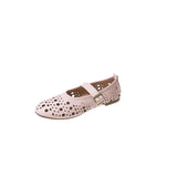 Breakj New Breathable One-Word Buckle With Flat Bean Shoes Single