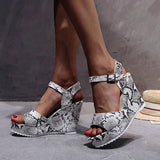 New Ladies Platform Gladiator Sandals Hot Colorful Wedges Summer Women Party Wholesale Shoes Woman Snake Heel