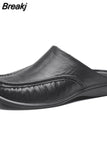 Men's Slippers EVA Slip on Flats Shoes Walking Men Half Slipper Comfortable Soft Household Sandals Size 40-47