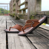 Breakj New Summer Men's Casual Large-Size Sandals Trendy Men's Flip-Footed Beach Shoes Men's Cool