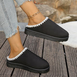 Breakj Winter Plus Velvet Warm-Up Slippers Thick-Bottomed Pine Cake Bottom With Heel Snow Boots Cotton