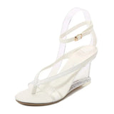 Wear Outside Summer Slippers Candy Color Sandals Ankle Strap 8CM Walk Show Super High Heels Peep Toe Wedding Women