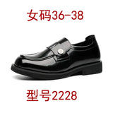 Breakj Wind Small Leather Shoes Male Design Sense Small Spring And Autumn Flat Shoes Black Lazy Foot Pedal