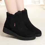 Women's Boots Warm 2022 Women's Boots Ankle Boots Side Zipper Women's Shoes Black Boots Women's Round Head Women's