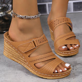 Breakj Bottom Round Head One-Word Wear 2025 New Summer Slope And Large-Size Women's Fashion Cold Slippers
