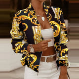 Autumn Shiny puff Long Sleeve Cardigan Coat Lady fashion Glitter Sequined Jacket coat Elegant Female clubwear