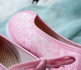 Breakj Shoes Round Head Woven Brocade Ming Made Ancient Style Ancient Costume Flat Shoes Summer Women's Single