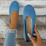 Women's Flats Shoes Spring and Autumn New Fashion Round Toe Shallow Shoes Comfortable Breathable Mesh Casual Barefoot