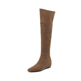 Breakj Wind Retro Knee Long-Tice Boots Women 2025 Autumn And Winter New Fashion Thin Sharp Head Inside The Raised