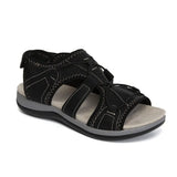 Summer New Beach Sandals Velcro Velcro Round Head Slope Heels Large Size