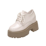 Breakj 2023 New British Wind Academy Small Leather Shoes Women's Thick Sole Leather Belt Happy Shoes Retro Comfortable Women's