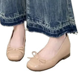 Breakj Fairy Wind Round Head Retro Bow Coarse Single Shoes Summer New Fashion Mary Treasure
