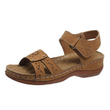 Retro Leisure Roman Style Round Head Sandals Women's Shoes New Hollowed-Out Air Turbine Heel