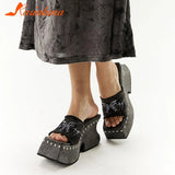 Heeled Platform Sandals For Women Summer 2023 Ankle Buckle Square Toe Sandals Simply Causal Open Toe Sandals Slipper