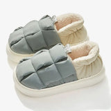Women's Winter Warm Plush Cotton Slippers Thick Bottom Non Slip Waterproof Home Slippers for Women Indoor Outdoor Casual