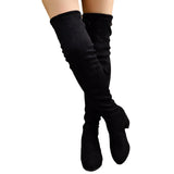 Breakj Women's Long-Heeling Boots 2025 Autumn And Winter New Thick And Round Head High Heel Thin Knee-High Boots