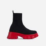 Breakj Size 43 Couple Socks Boots 2025 Autumn New Thick-Bottom Leisure Knitted Short Boots Women's Thick-Bottom Mid-Sleeve Women's
