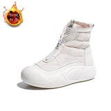 Breakj Women's Shoes High Top Shoes And Velvet Warm Cotton Shoes 2024 Winter New Platform Shoes Casual Snow Boots Female