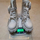 Breakj Fashion Pocket Mid-Clinity Thick Bottom Martin Boots Casual Big-Size
