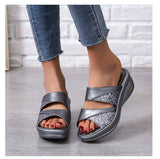 Breakj Large-Size 43 Sandals Women's Summer Wear A New Thick-Sed Loose Cake Fish Mouth Cool Slippers Women's Mother