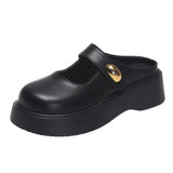 Breakj Bottom Bag Head Half Slippers Women Wear 2025 New Autumn Evening Wind Mary Jane