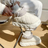 Plush Warm Winter Cotton Shoes for Women 2023 Thick Sole Waterproof Snow Boots Woman Non Slip Platform Ankle