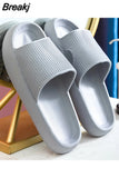 Slippers for Women Summer Thick Platform Sandals Wedges Indoor Bathroom Non-slip Slides Ladies Men Slides Beach Woman