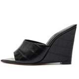 Spring New Large-Size Fashionable Simple Ladies' Slope Heel