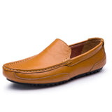 Breakj Seasons Men's Bean Shoes British Black Driving Shoes Leather Spring And Summer Casual Shoes Fashion Warm Lazy