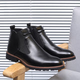 Breakj Men's Shoes High Top Covered Martin Boots Korean Men's Plus Size Fashion Men's Boots Leather