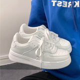 Breakj Thick-Bottomed Little White Shoes Women In The Spring Of 2025 New Women's Shoes Increase Casual Shoes Women Candy Color