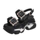 Breakj Celebrity Ins Tidal Platform Platform Sandals Female Summer 2023 New Korean Version Of A Word Button Dew Toe Sports