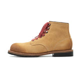 Men Chelsea Boots Winter Retro Cow Suede Tooling Boots Three-colour Flat Short Desert shoelac Boots Motorcycle Ankle