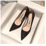 Breakj Shoes Women 2023 New Autumn Wedding Fine Heel High Heels Crystal Shoes Bridesmaids Bridal Shoes Winter Silver