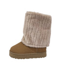 Breakj Winter New Thick-Bottomed Sleeve High-Capped Snow Boots Women's High-Crowded Stacking Socks