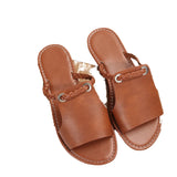Breakj 2025 Summer New Slippers Women Solid Color Weaving Simple Daily Beach Slippers