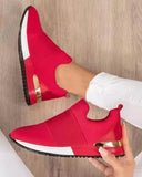 Mesh Breathable Sneakers Fashion Slip on Flat Casual Shoes Wedges Platform Women Lightweight Out Walking Shoes
