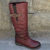 Breakj 2023 New Rough And Martin Boots Large-Size High-Sleet Zipper Women's Boots Knight Boots Women