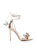 Breakj Butterfly 2025 New Butterfly Cross-Tie With Fine Heel Sandals Female Fish Mouth Open-Slip