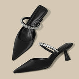 Breakj Large-Size Bag Head Half Drag Woman 2025 Summer New One-Legged Single Shoes Outside The Banquet Women's