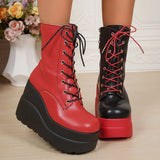 Breakj Color Side Zipper Small Sloping And Medium-Sized Boots 2025 New Large-Size Thick-Bottomed Pine Cake Martin