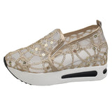 Breakj Breathable Casual Female Sandals Summer New Inner Heighten Student Shoes Korean Version Of A Foot Pedal Lazy Platform Women's