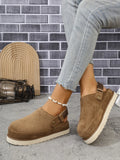 Breakj Autumn New Large-Size Slippers Women Fashion Beef Velvet Thick Bottom Magic Sticker Head